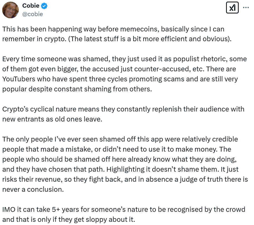 The aftermath of the LIBRA farce: How do Solana founder Tory and celebrity Cobie comment?插图