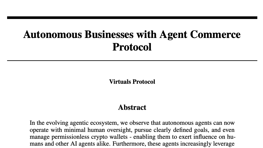 Interpreting Virtuals ‘new protocol ACP: Enabling trusted transactions and collaboration between AI agents, a new opportunity when the track is weak插图1