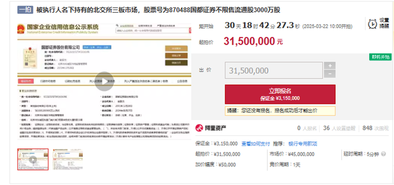 50 million shares of Guodu Securities are put on the judicial auction shelves, and the “Zheshang + Guodu” merger is a temporary examination of corporate governance and business integration.插图1